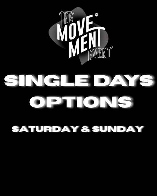 SINGLE DAYS FOR THE MOVEMENT EVENT MADRID OCTOBER 11/12